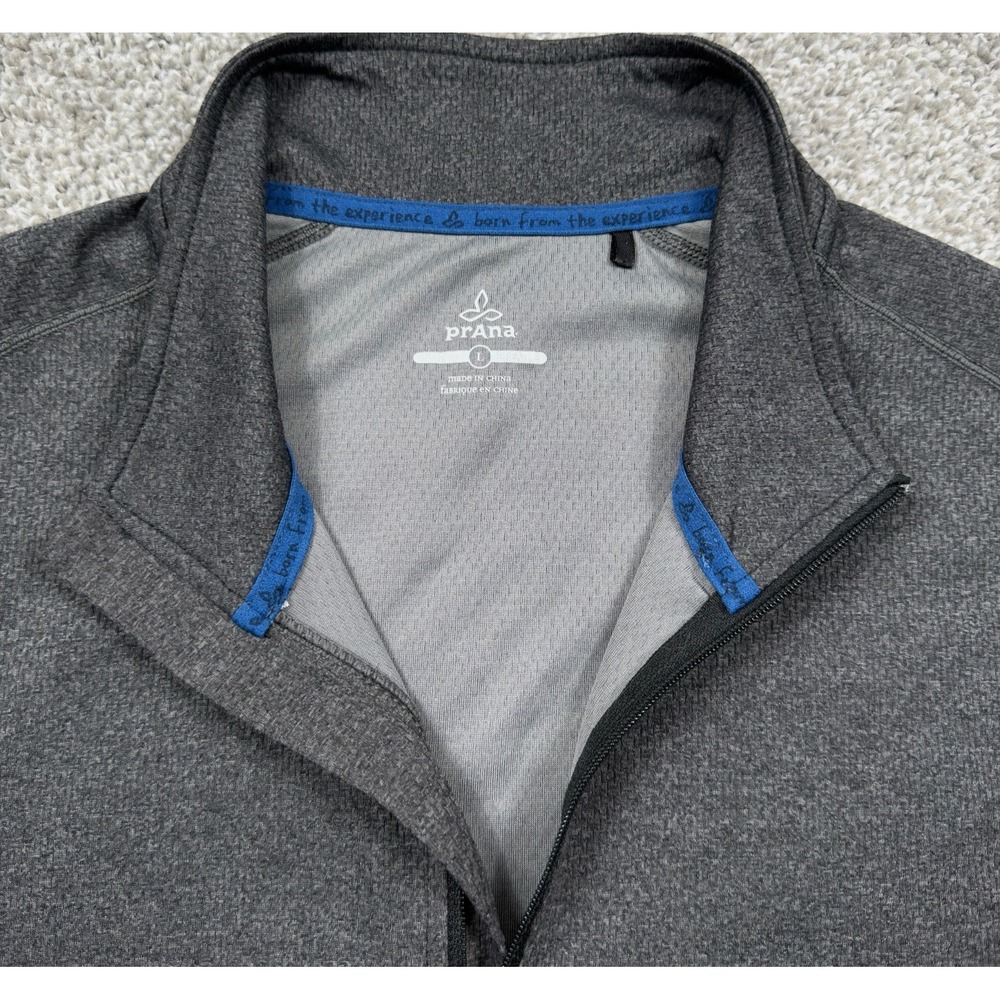 prAna Orion 1/4 Zip Pullover Mens L Charcoal Gray Hiking M2ORIO314
